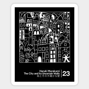 The City and Its Uncertain Walls - Minimalist Artwork Design Magnet